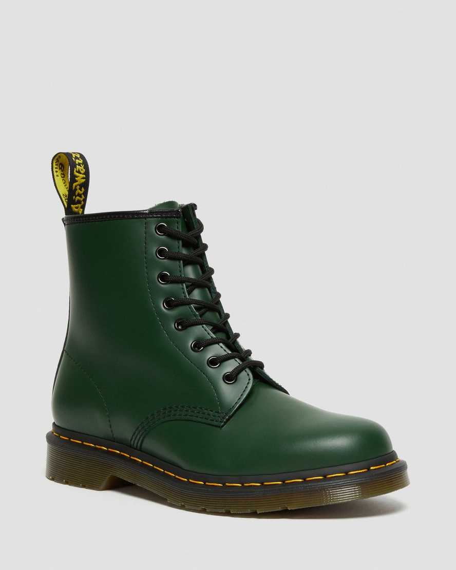 Dr. Martens 1460 Smooth Lær Snørestøvler Dame Grønn [8132WAGZC]